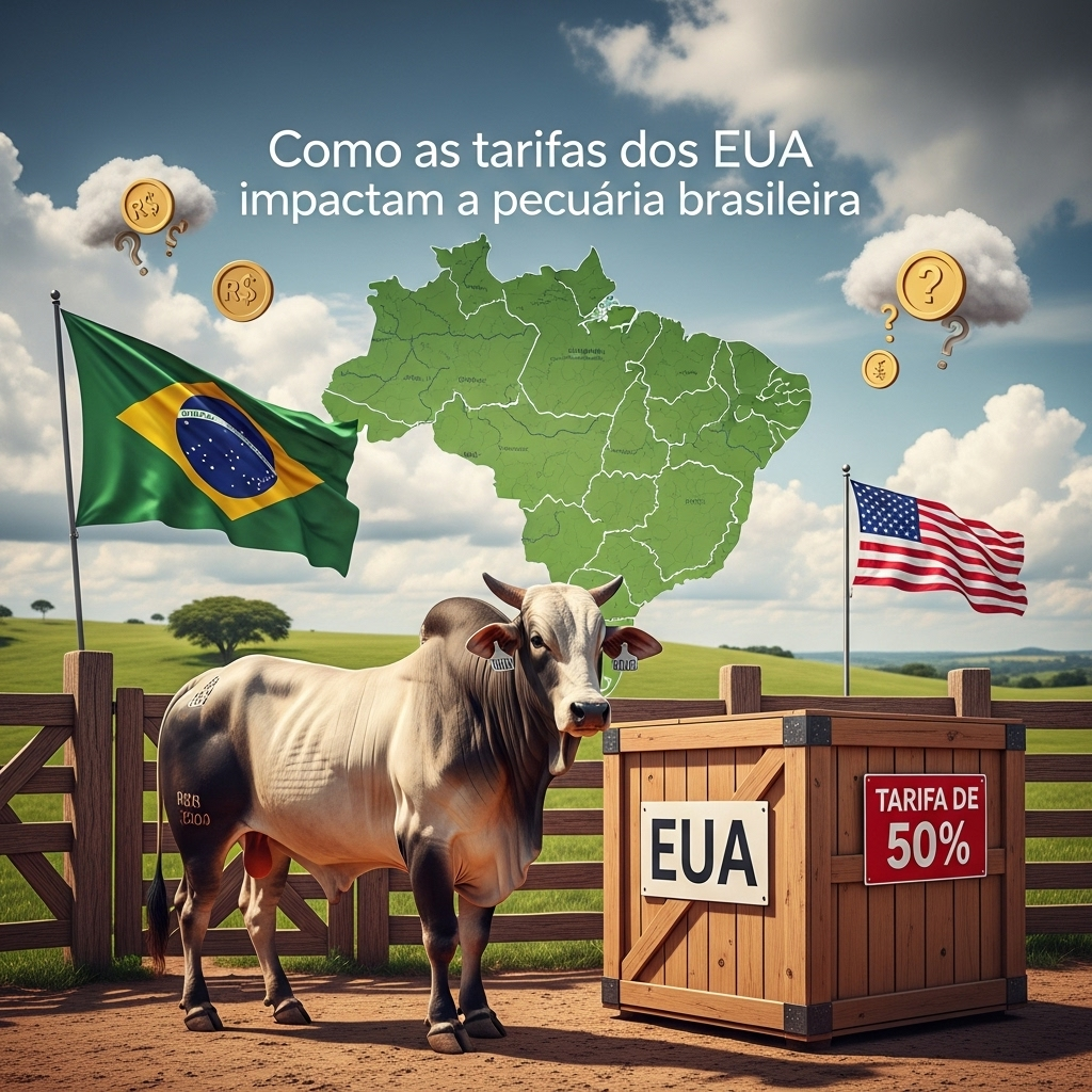 Imagem do post Como as novas tarifas dos EUA impactam a pecuária brasileira